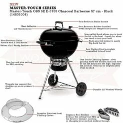 Weber Master-Touch GBS E-5755 Charcoal Grill 57cm Black 14 Weber Master-Touch GBS E-5755 Charcoal Grill 57cm Black -Bbq Cooking Fun Store WEB14801004 7